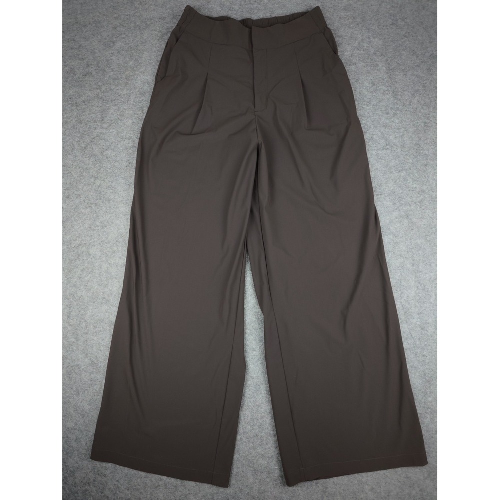 Athleta Pinnacle High Rise Wide Leg Cargo Trouser Size 6 Brown Athleisure Casual